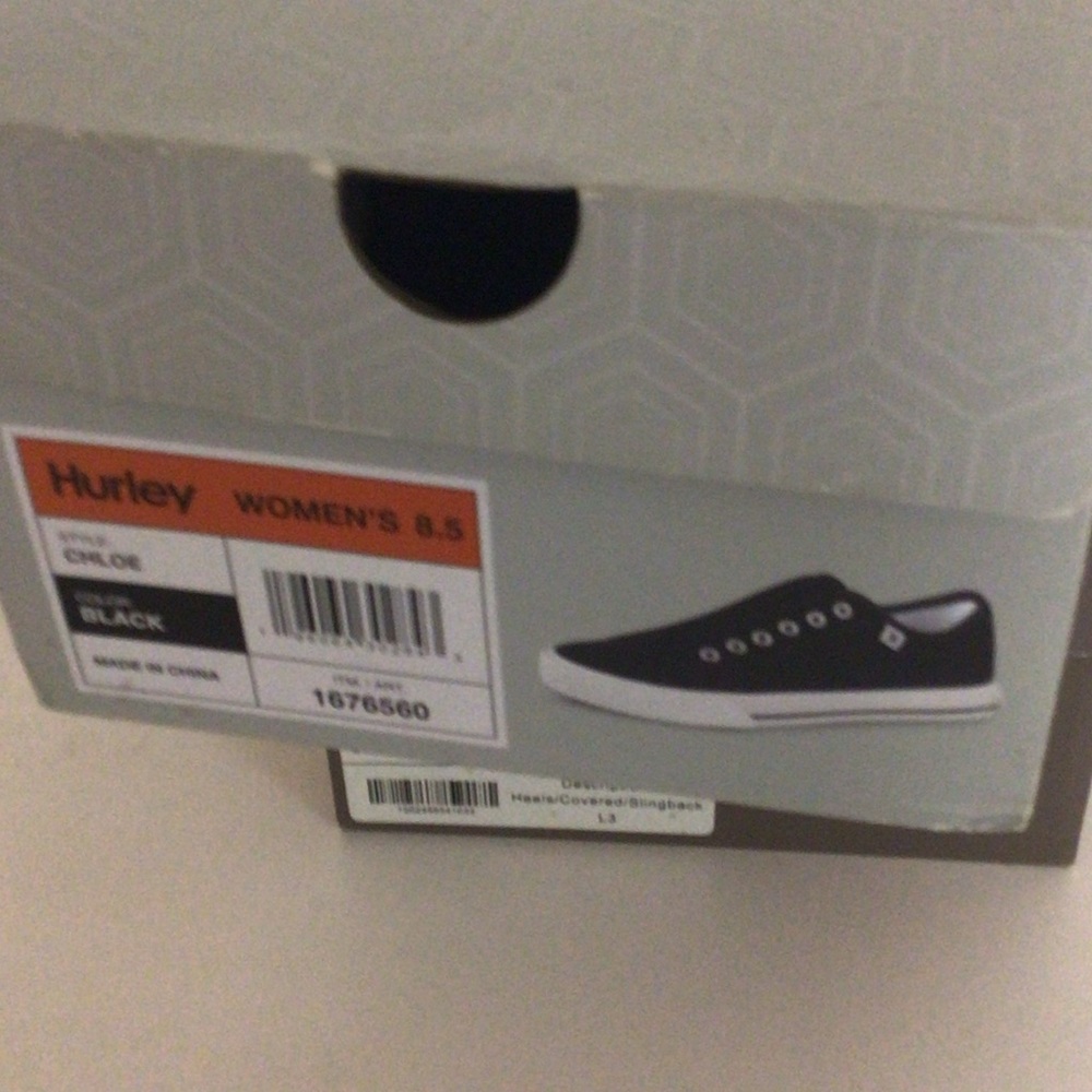 Hurley Black Low-Top Canvas Skate Sneakers